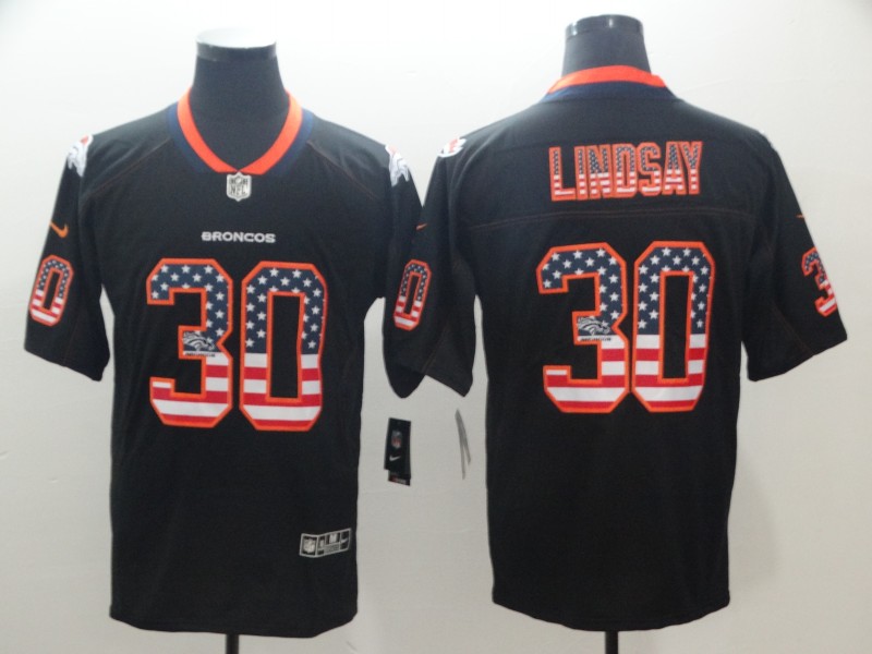 Men's Denver Broncos Phillip Lindsay #30 Black Alternate Jersey